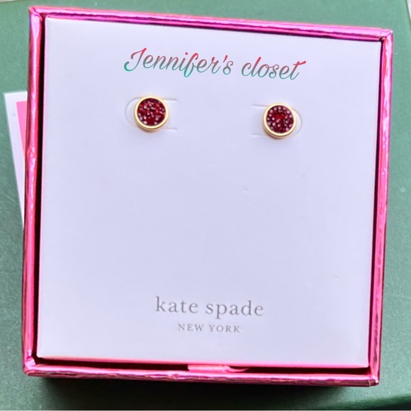 NWT ♠️ Kate Spade Pave Disc Stud Earrings - Picture 6 of 8